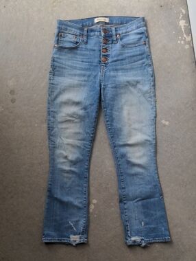Madewell Light Blue High-Rise Button-Fly Flare Jeans